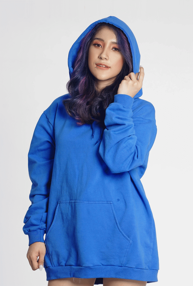 Golden Culture Autumn  Girl Hoodie (Blue 2)